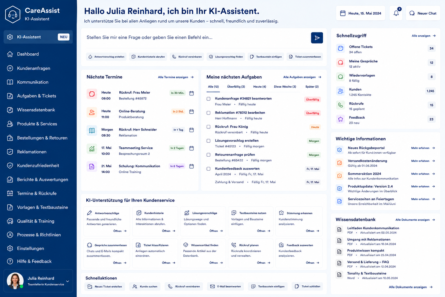KI-Assistent Beispiel – Kundenservice