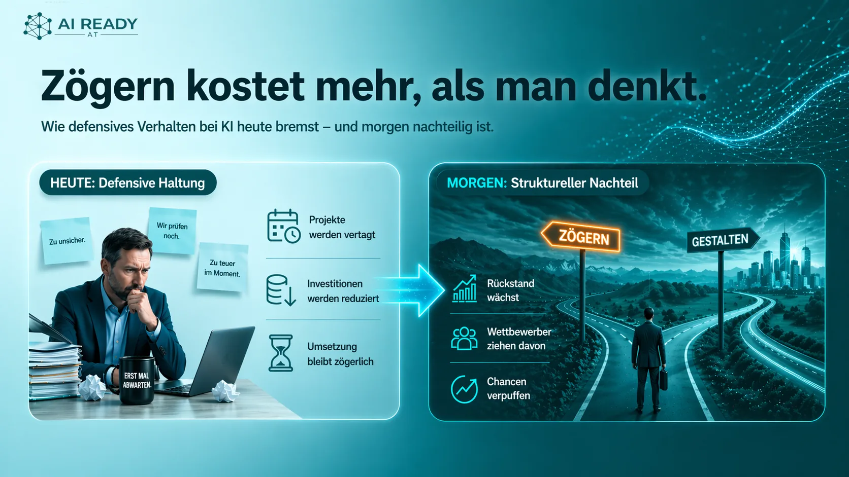 Strategisches Risiko, die Kluft zwischen KI-Pionieren und Nachzüglern