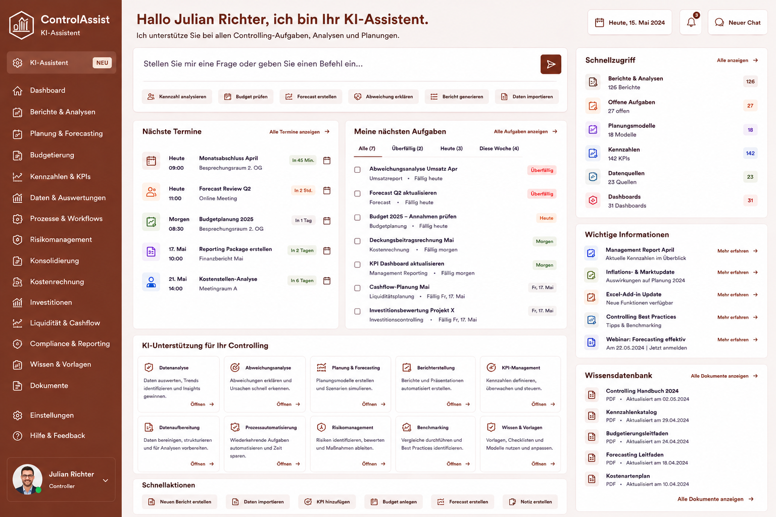 KI-Assistent für Finanz- und Buchhaltungsfragen