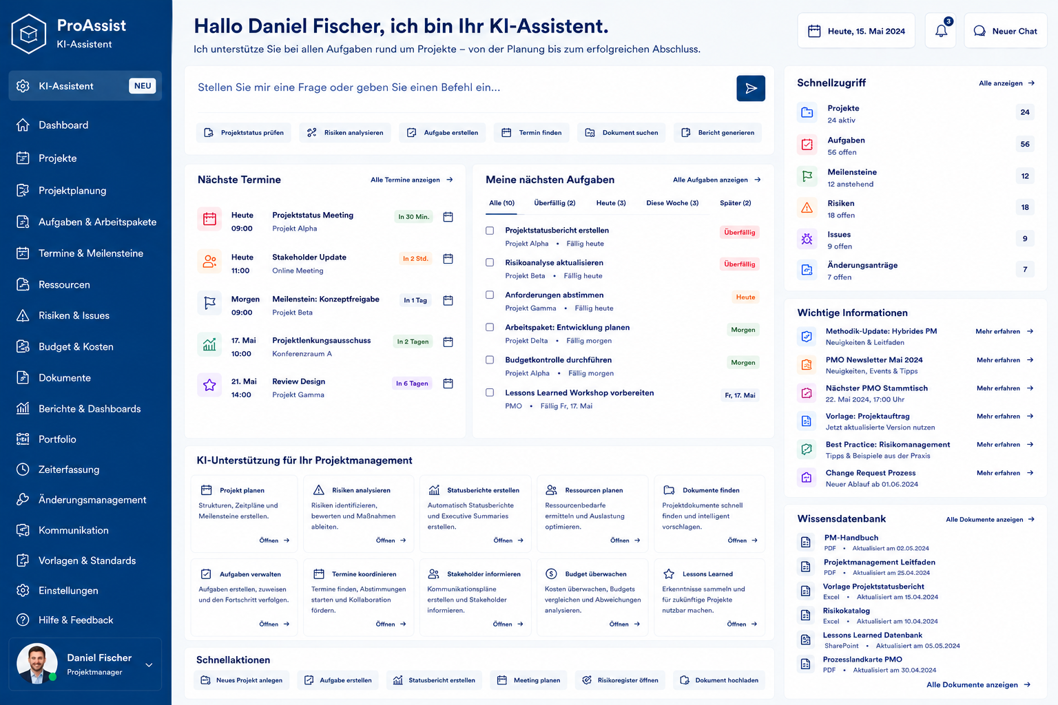 KI-Assistent für Projektmanagement