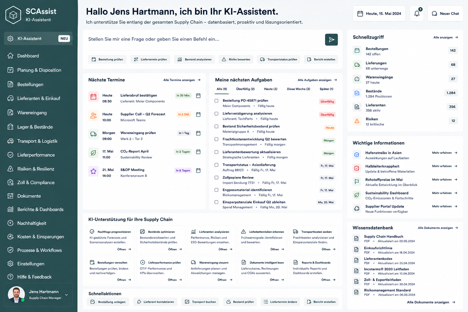 KI-Assistent für Supply Chain und Beschaffung