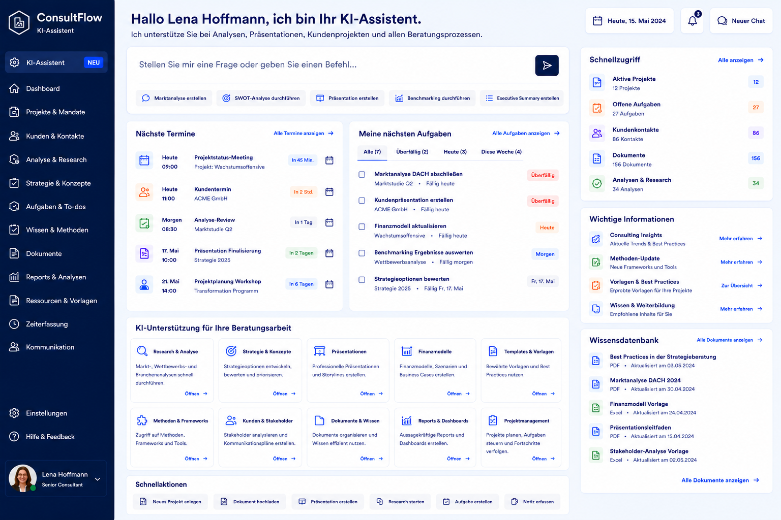 KI-Assistent für Unternehmensberatung – Recherche, Analyse und Projektfragen