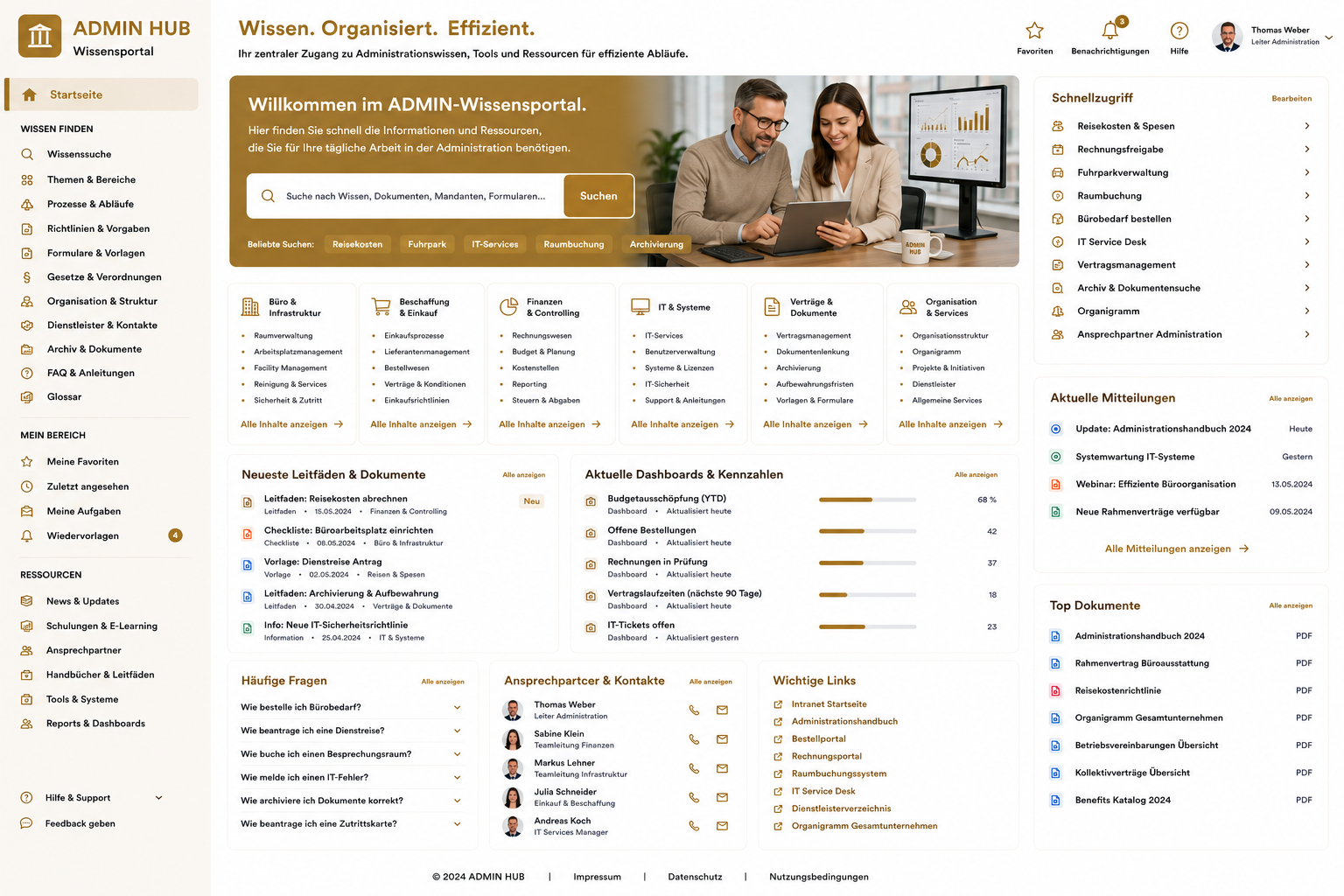 KI-Wissensmanagement-Plattform für Administration und Backoffice