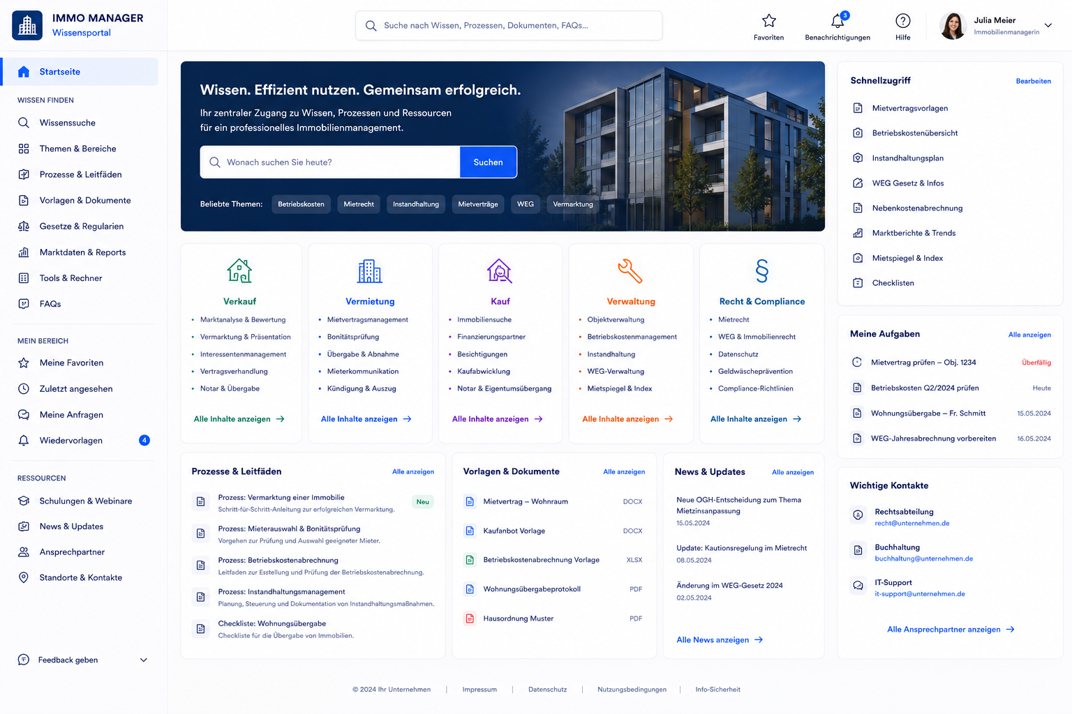 KI-Wissensmanagement-Plattform für die Immobilienwirtschaft