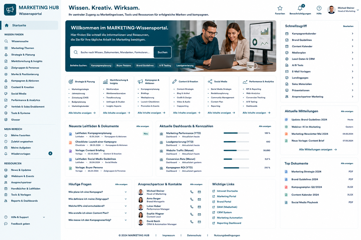 KI-Wissensmanagement-Plattform für Marketing und Vertrieb