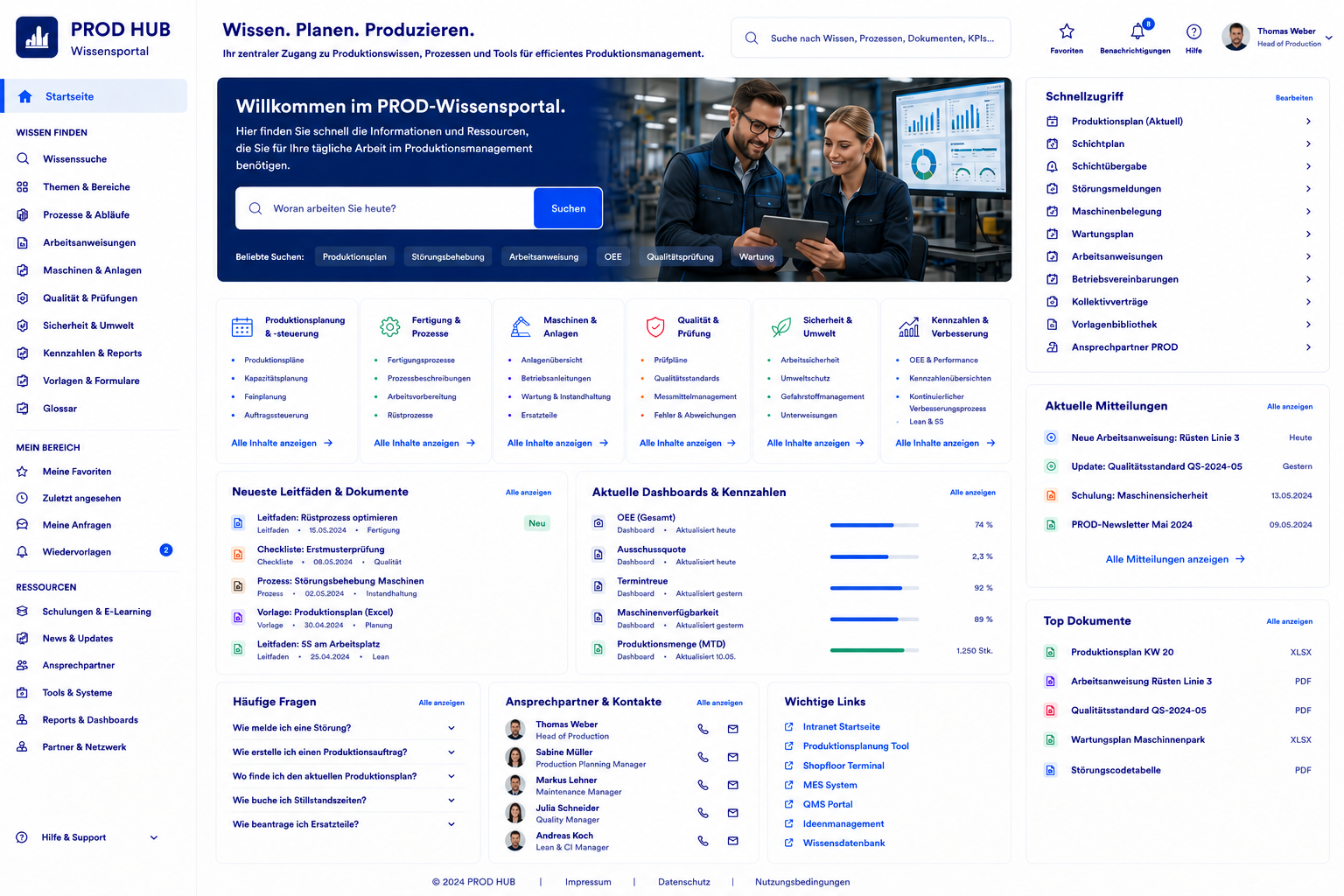 KI-Wissensmanagement-Plattform für Produktion und Industrie