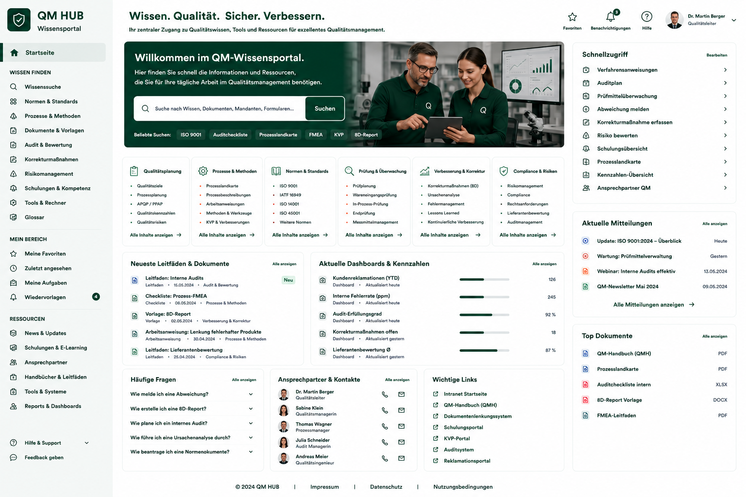 KI-Wissensmanagement-Plattform für Qualitätsmanagement
