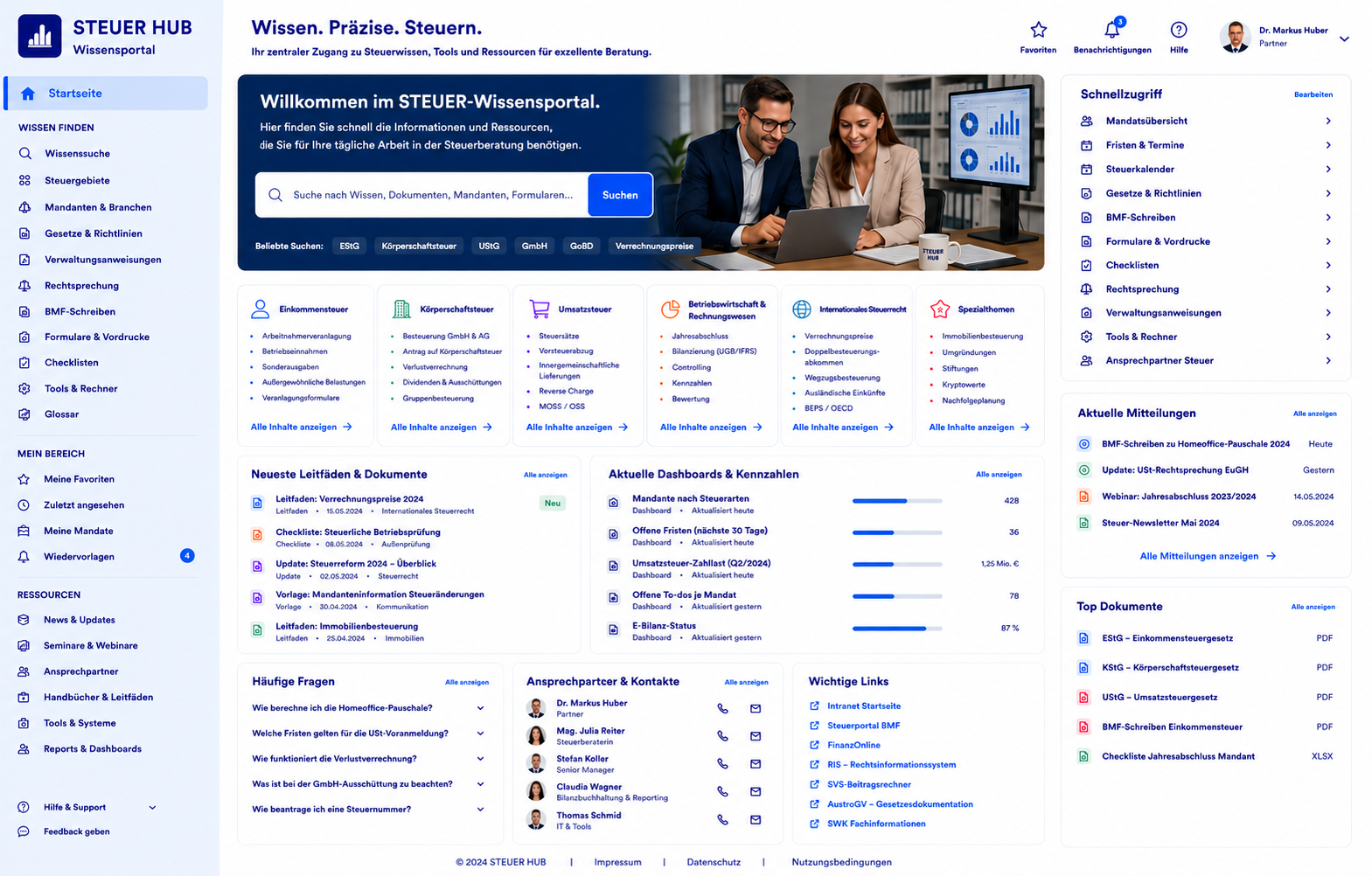 KI-Wissensmanagement-Plattform für Steuerberatungen
