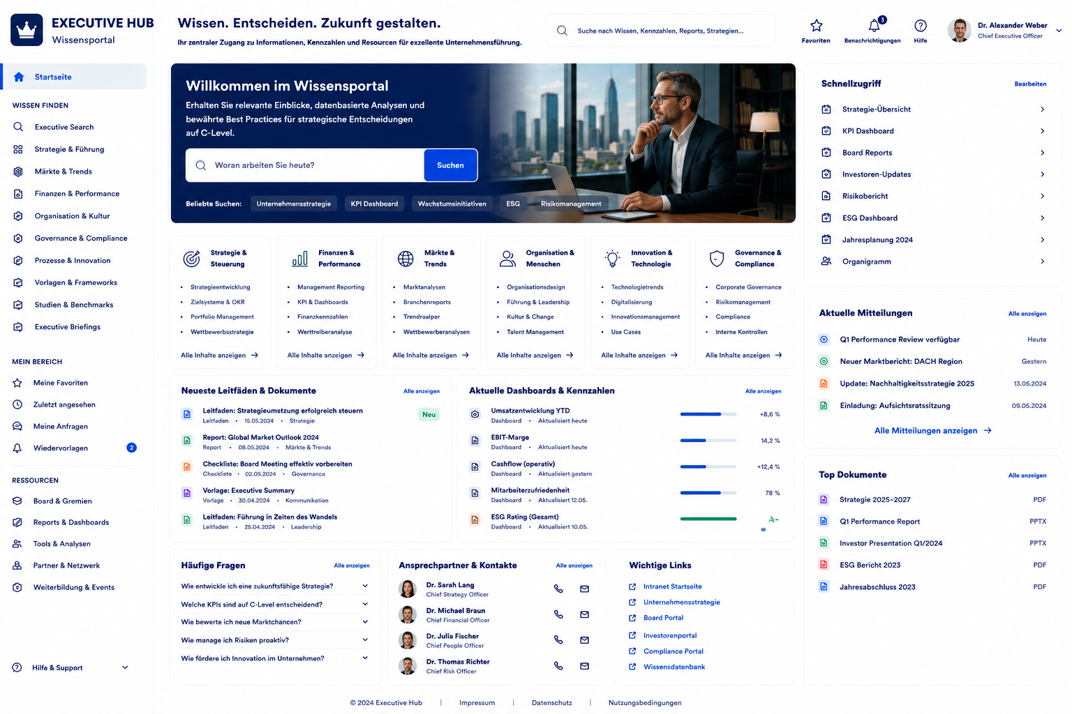 KI-Wissensmanagement-Plattform für das Top-Management