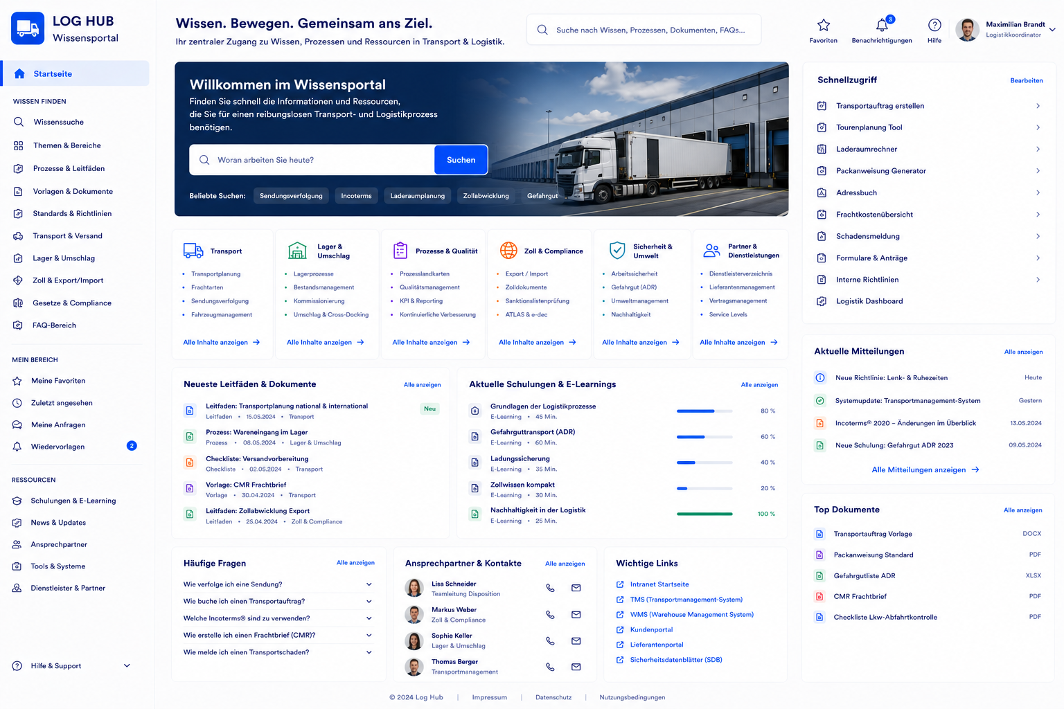 KI-Wissensmanagement-Plattform für Transport und Logistik