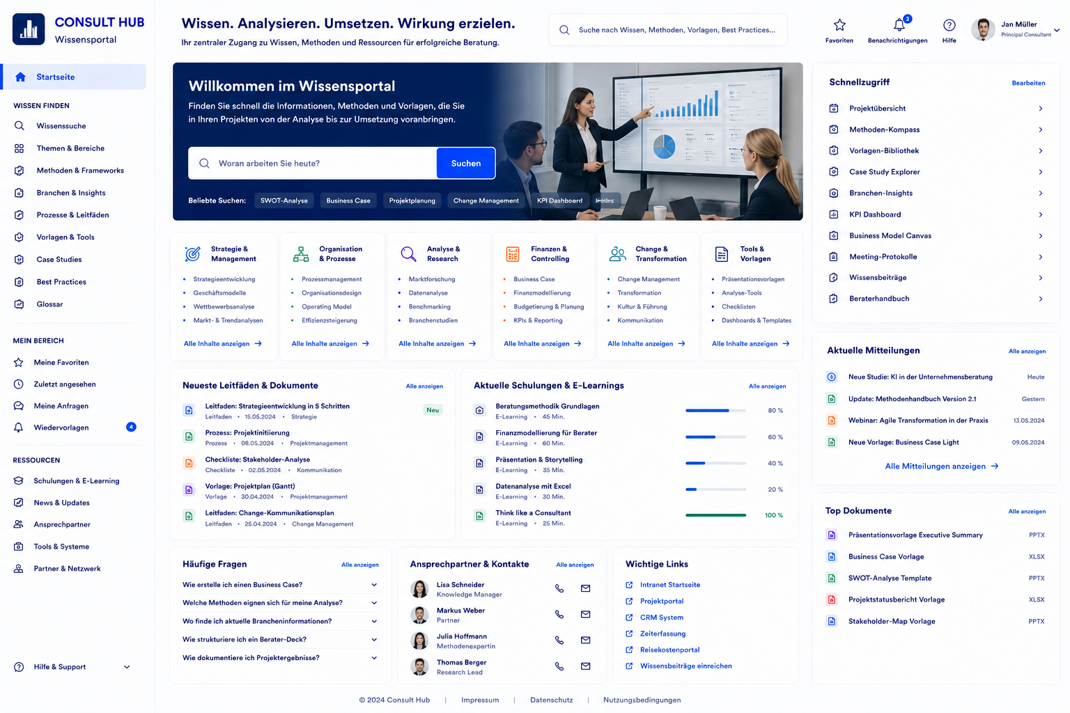 KI-Wissensmanagement-Plattform für Unternehmensberatung