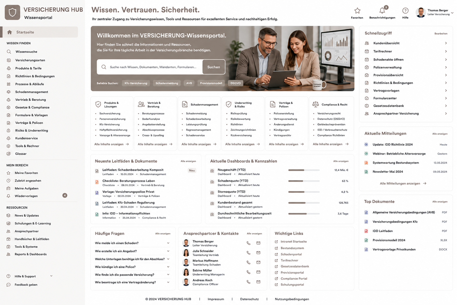 KI-Wissensmanagement-Plattform für das Versicherungswesen